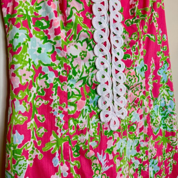 Lilly Pulitzer Womens Cathy Dress Floral Pink Green Southern Charm Size 4 - Picture 3 of 16